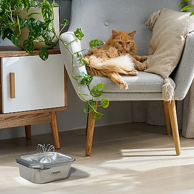 Kedi Su Pınarı | Çelik, Akıllı, 3L, Ultra Sessiz, Mobil Kontrol Destekli, Kedi Çeşmesi (X8651) - Xenon Smart (1)