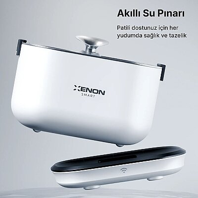 Kedi Su Pınarı | Mobil Kontrol, Kablosuz, Çelik Tepsi, Sensörlü, 5200mAh, 2.5Lt, Su Çeşmesi (X8653) - Xenon Smart (1)