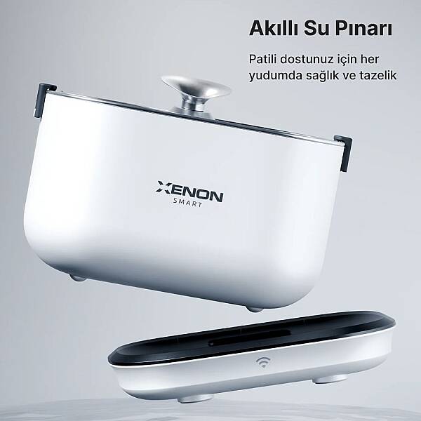 Kedi Su Pınarı | Mobil Kontrol, Kablosuz, Çelik Tepsi, Sensörlü, 5200mAh, 2.5Lt, Su Çeşmesi (X8653) - 2
