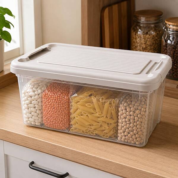 Kilitli Saklama Kabı Şeffaf 5 Litre Plastik - 1