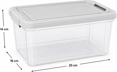 Kilitli Saklama Kabı Şeffaf 5 Litre Plastik - 3