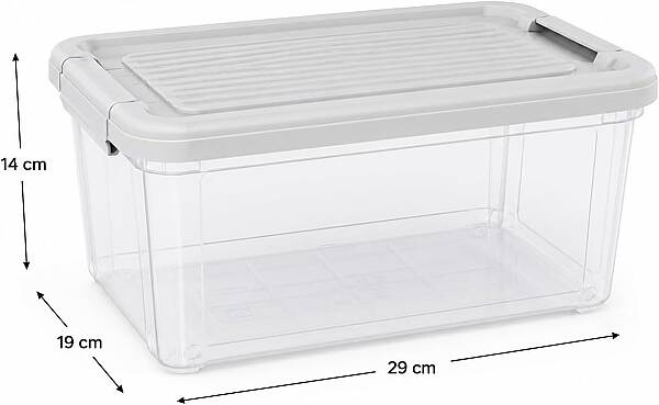 Kilitli Saklama Kabı Şeffaf 5 Litre Plastik - 3