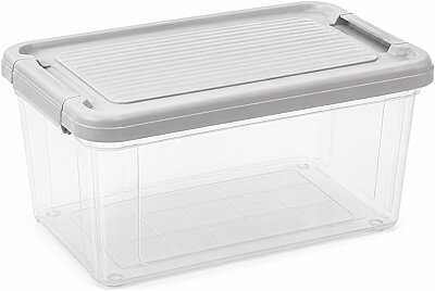 Kilitli Saklama Kabı Şeffaf 5 Litre Plastik - 5
