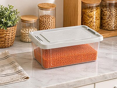 Kilitli Saklama Kabı Şeffaf Organizer 12 Litre (AMZ18) - 6