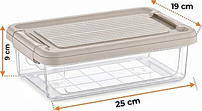 Kilitli Saklama Kabı Şeffaf Organizer 3 Litre (AMZ19) - 4