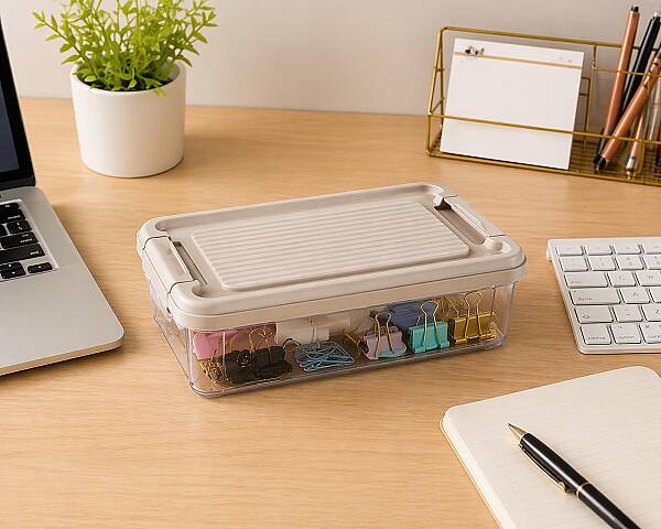 Kilitli Saklama Kabı Şeffaf Organizer 3 Litre (AMZ19) - 2