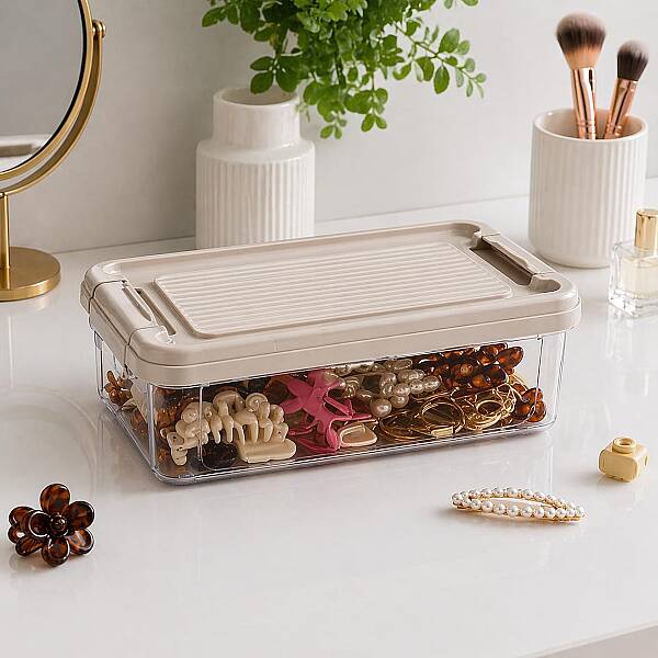 Kilitli Saklama Kabı Şeffaf Organizer 3 Litre (AMZ19) - 1