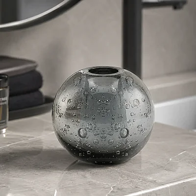 Koku Şişesi Cam 4 Bubbles Gri (KBW40003) - Vitale (1)