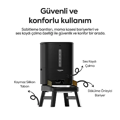 Köpek Mama Kabı | Akıllı, 15L, Mobil Kontrol, Büyük Taneli Mama Uyumlu, Yükseklik Ayarlı (X8630) - 3