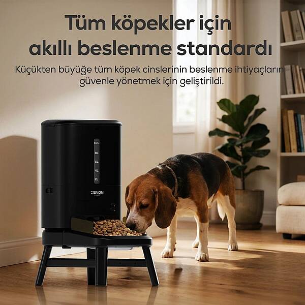 Köpek Mama Kabı | Akıllı, 15L, Mobil Kontrol, Büyük Taneli Mama Uyumlu, Yükseklik Ayarlı (X8630) - 4