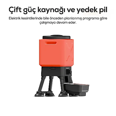 Köpek Mama Kabı | Akıllı, Uygulama Kontrol, 14L, Yükseltilmiş Ortopedik Tasarım, Çelik Kase (X8631) - 5