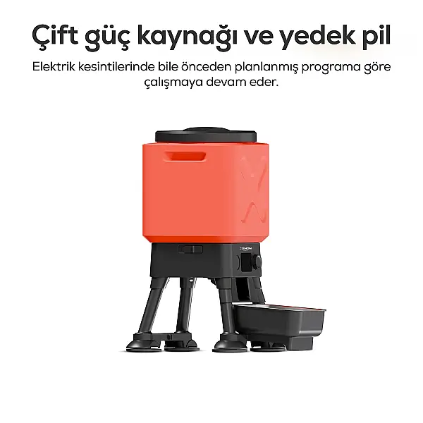 Köpek Mama Kabı | Akıllı, Uygulama Kontrol, 14L, Yükseltilmiş Ortopedik Tasarım, Çelik Kase (X8631) - 5