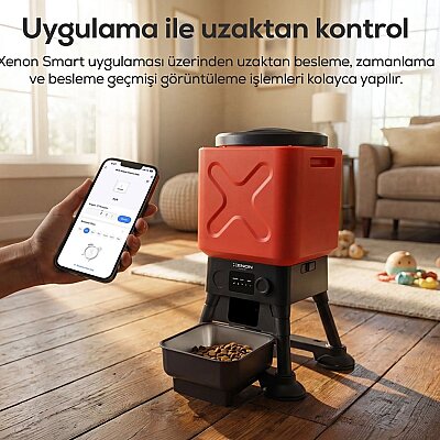 Köpek Mama Kabı | Akıllı, Uygulama Kontrol, 14L, Yükseltilmiş Ortopedik Tasarım, Çelik Kase (X8631) - 6