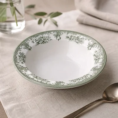 Kosova -296 24 Parça Yemek Takımı (Green Rosabella) (POR-0037) - 5