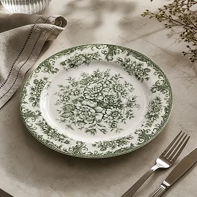 Kosova -296 24 Parça Yemek Takımı (Green Rosabella) (POR-0037) - 6