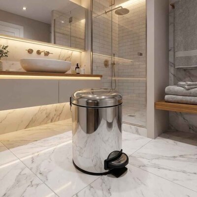 Kosova Elit Bombe Kapak Çöp Kovası 3 Litre (VNK-0080) - Kosova