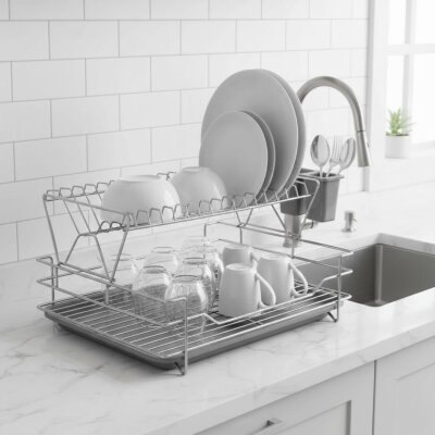 Kosova Evilem İki Katlı Tabaklık Krom Renk LZR-517 (LAL-0369) - Kosova