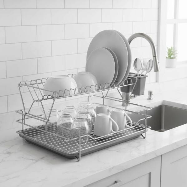 Kosova Evilem İki Katlı Tabaklık Krom Renk LZR-517 (LAL-0369) - 1