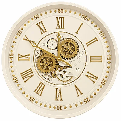 Krem/Gold Duvar Saati 59 cm (SFS-2608) - SESE (1)