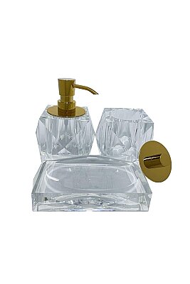 System Banyo Kristal Pamukluk Gold Renk (BA2039 024 C1-GL) - System Banyo