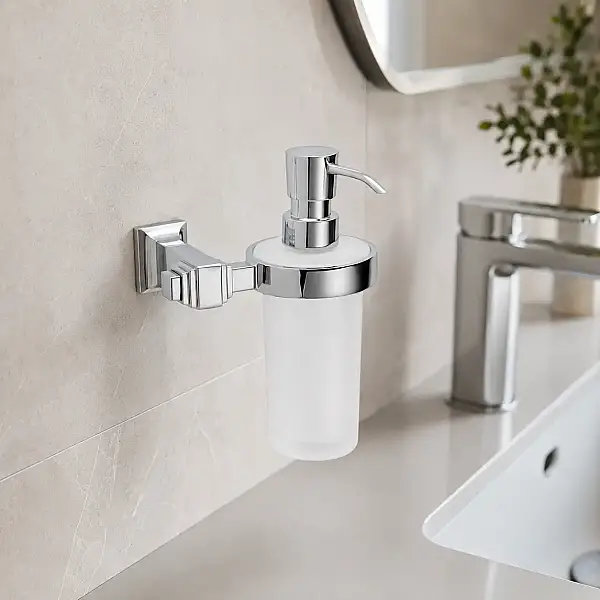 Kubic Duvara Monte Sıvı Sabunluk Krom (BA1005 006 CR-C1) - 1