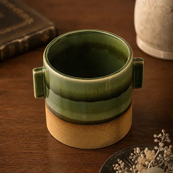 Kulaklı Porselen Saksı 10*10*10 cm (AK.JF095753070) - 4