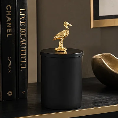 Kuşlu Kutu Siyah/Gold 10,5*20 cm (AK.JA0086) - 3