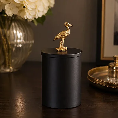 Kuşlu Kutu Siyah/Gold 10,5*20 cm (AK.JA0086) - 4