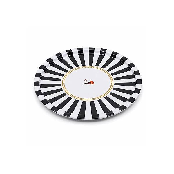 Kuş Desenli Metal Tepsi 35cm (GN-53-135) - 3