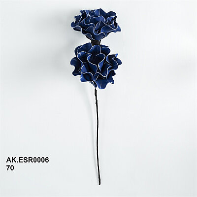 Lacivert Gümüş Süpürme Kıvrım Model Yapay Çiçek (AK.ESR0006) - 5