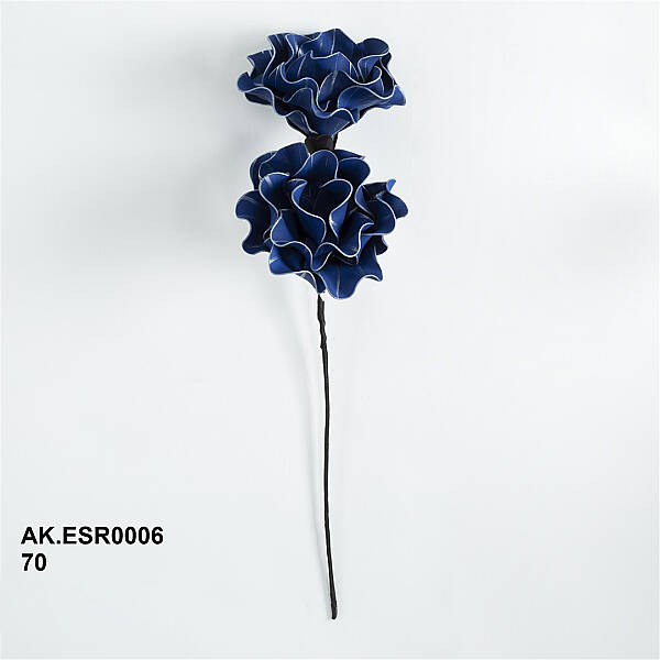 Lacivert Gümüş Süpürme Kıvrım Model Yapay Çiçek (AK.ESR0006) - 5