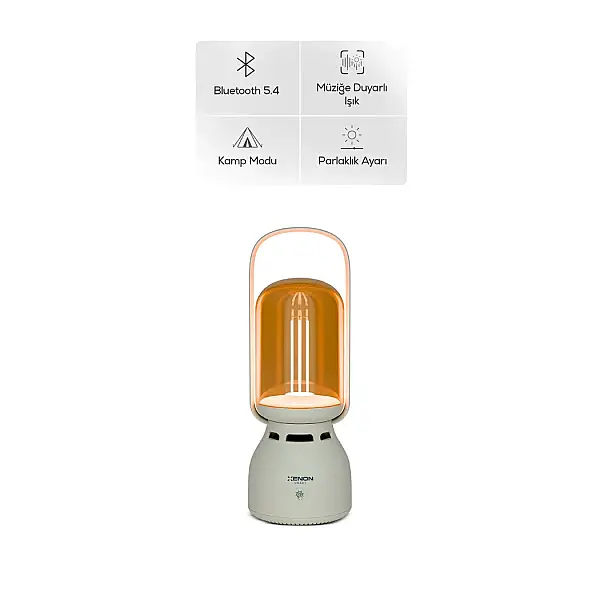 Lambalı Bluetooth Hoparlör | Gece Lambalı, 1800 Mah, Şarjlı, Müziğe Duyarlı, Taşınabilir (X6851) - 4