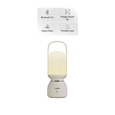 Lambalı Bluetooth Hoparlör | RGB Işıklı, 1800 Mah, Şarjlı, Taşınabilir, Çift Yönlü İletişim (X6850) - 5