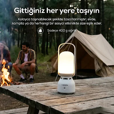 Lambalı Bluetooth Hoparlör | RGB Işıklı, 1800 Mah, Şarjlı, Taşınabilir, Çift Yönlü İletişim (X6850) - 3