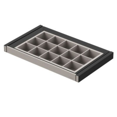 Starax 70cm Leather Touch Gizli Raylı Bölmeli Çekmece Antrasit Renk (S-6421-A) - Starax (1)