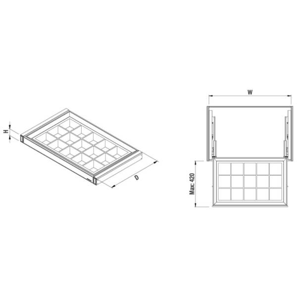 Starax 90cm Leather Touch Gizli Raylı Bölmeli Çekmece Antrasit Renk (S-6423-A) - 4