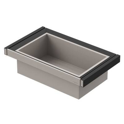Starax Leather Touch Gizli Raylı Derin Çekmece - 800mm - Antrasit (S-6432-A) - 2