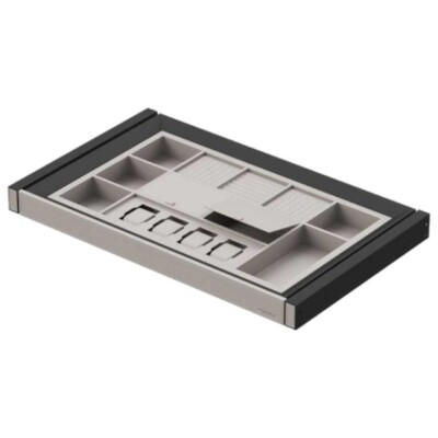 Starax 90cm Leather Touch Gizli Raylı Mücevherlik Antrasit Renk (S-6418-A) - 2