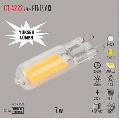 Led Kapsül Ampul (G9) 4W 220V 190LM (180345-CT-4222) - SESE (1)