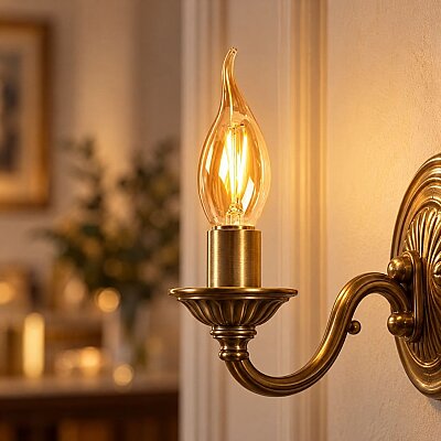 Led Kıvrık Buji Ampul E14 4W Amber (180345-CT-4281) - SESE