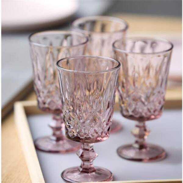 Lyngby Glas Sorrento Şarap Kadehi 4 Adet Pembe 29 cl (LG 32367) - 1