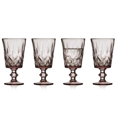 Lyngby Glas Sorrento Şarap Kadehi 4 Adet Pembe 29 cl (LG 32367) - 3