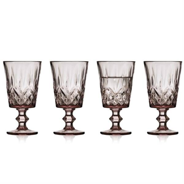 Lyngby Glas Sorrento Şarap Kadehi 4 Adet Pembe 29 cl (LG 32367) - 3
