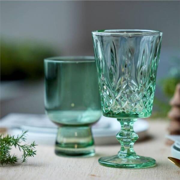 Lyngby Glas Sorrento Şarap Kadehi 4 Adet Yeşil 29 cl (LG 32361) - 2