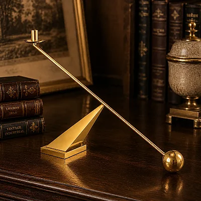 Mancınık Şamdan Gold Renk 70*13*41 cm (AK.JD0130) - 5