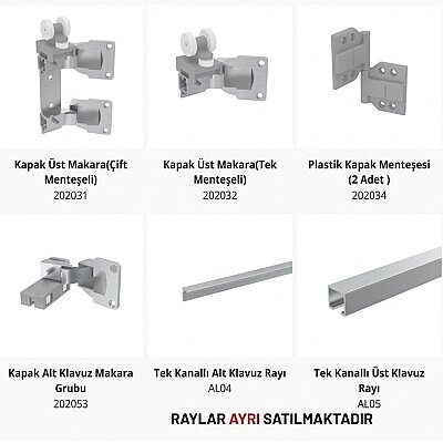 Mepa Katlanır Kapak Çift Sistem - Ray Hariçtir (05MKK2C) - Mepa (1)