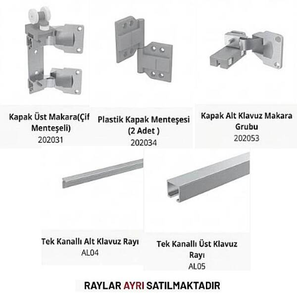 Mepa Katlanır Kapak Çift Sistem - Ray Hariçtir (05MKK2C) - 2