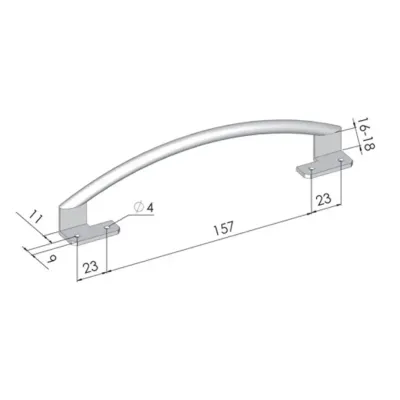 Mepa MK 818 Katlanır Kapak Kulbu Krom Renk Kulp (9006KR) - 3