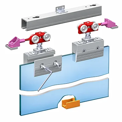 Mepa 40 Kg Cam Kapı Sürme Sistemi (SCK40) - Mepa (1)