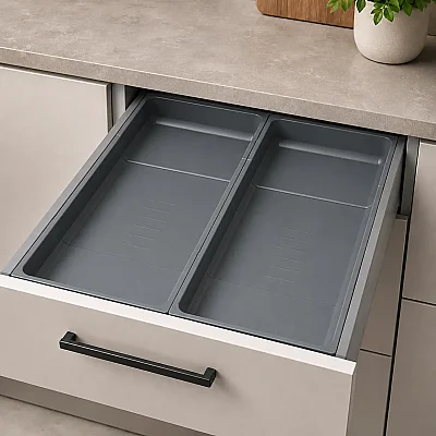 Mesan Free Tray Büyük Modüler Kaşıklık Antrasit Gri (105-81-14-309) - 1